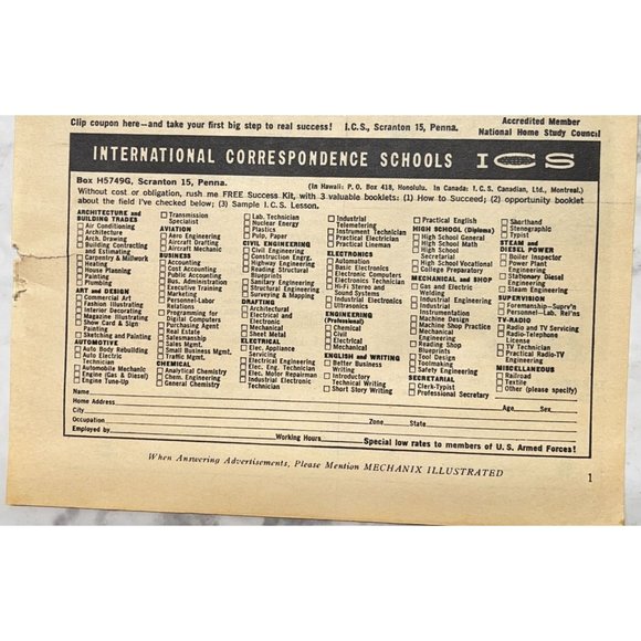 ICS International Correspondence School Print Ad Vintage 1963 Job Boom - Picture 5 of 6
